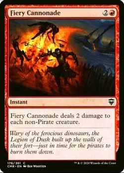 X 1 Fiery Cannonade NM Commander 178 MTG Magic The Gathering - Image 1