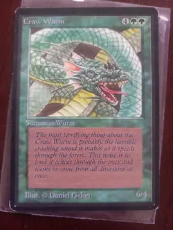 MTG Craw Wurm Beta Edition Lightly Played ​​​MAGIC THE GATHERING - Image 1