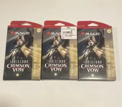 3x Magic The Gathering Innistrad Crimson Vow White Theme Boosters New Sealed MtG - Image 1