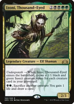Izoni, Thousand-Eyed 1x FOIL GRN MTG Guilds of Ravnica Rare MINT black green - Image 1