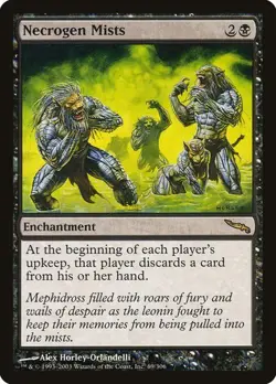 Necrogen Mists x1 Mirrodin MTG Magic the Gathering Black Enchantment Card - Image 1