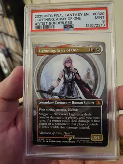 MTG Lightning, Army of One (0320) (Borderless) Final Fantasy PSA 9 - Image 1