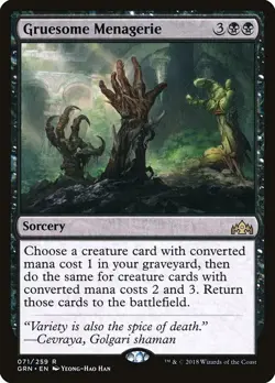 Gruesome Menagerie 2x FOIL GRN MTG Guilds of Ravnica Rare MINT black - Image 1