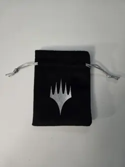 Final Fantasy MTG Promo Felt Dice Bag Only FF WPN Black and Blue Crystal - Image 1