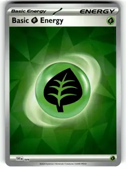Pokemon Prismatic Evolutions Basic Grass Energy 009 Holo - Image 1