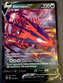 Eternatus V 116/189 Darkness Ablaze Ultra Rare Holo Pokemon TCG Card NM Holo - Image 1