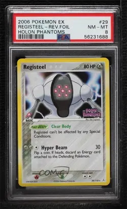 Registeel Reverse Foil Pokemon EX Holon Phantoms PSA 8 2006 - Image 1