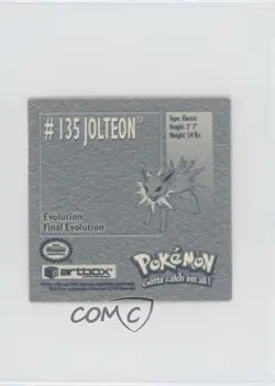 Jolteon Artbox Pokemon Stickers Series 1 #135 1999 - Image 2