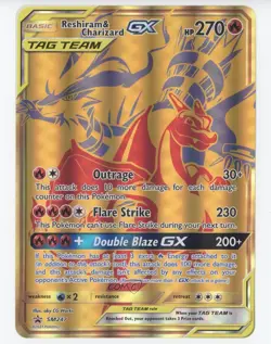 Reshiram & Charizard GX (Oversized) Pokemon Sun Moon Black Star Promo #SM247.2 - Image 1