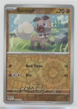 Rockruff Reverse Foil Pokemon SV02: Paldea Evolved #116 - Image 1