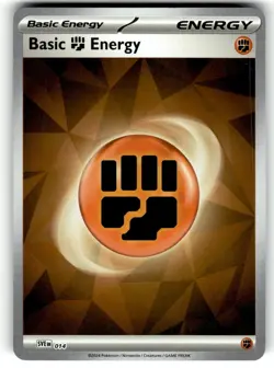 Pokemon Prismatic Evolutions Basic Fighting Energy 014 Holo - Image 1