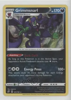 Grimmsnarl Holo Pokemon Sword & Shield Rebel Clash #125 - Image 1