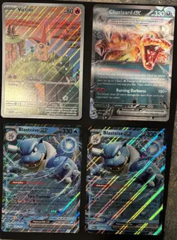 [x4] Pokemon Jumbo Card Lot - Victini IR, Charizard Ex Lenticular, Blastoise Ex - Image 1