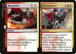 Response / Resurgence 1x FOIL GRN MTG Guilds of Ravnica Rare MINT red white - Image 1