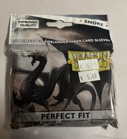 Dragon Shield Sideloaders Perfect Fit Smoke 100 ct Sleeves Standard MTG Pokemon - Image 1