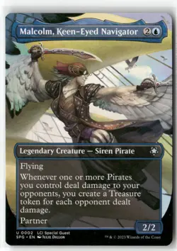 Malcolm, Keen-Eyed Navigator (Borderless) Special Guests NM MTG - Image 1