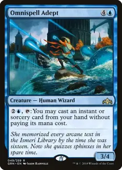 Omnispell Adept 2x FOIL GRN MTG Guilds of Ravnica Rare MINT blue - Image 1