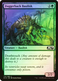 DAGGERBACK BASILISKCORE 2019 MTG MAGIC CREATURE BASILSK FOIL - Image 1