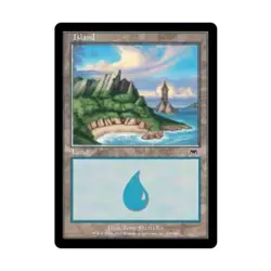 WOTC MtG Onslaught Island #335 (C) (Foil) VG - Image 1