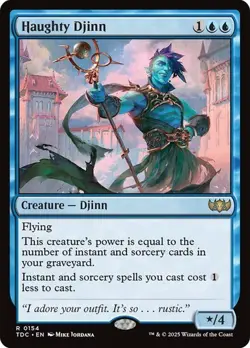 Haughty Djinn Commander: Tarkir: Dragonstorm MTG Magic The Gathering - Image 1