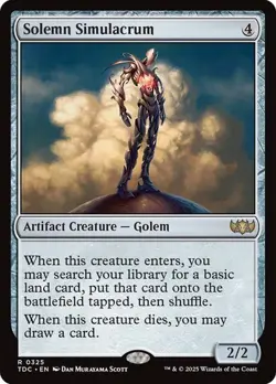 Solemn Simulacrum Commander: Tarkir: Dragonstorm MTG Magic The Gathering - Image 1