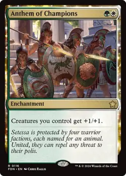 Anthem of Champions Foundations MTG Magic The Gathering - Image 1