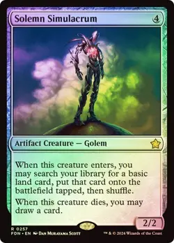 Solemn Simulacrum Foundations Foil MTG Magic The Gathering - Image 1