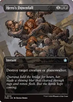 Hero's Downfall (Borderless) Foundations MTG Magic The Gathering - Image 1