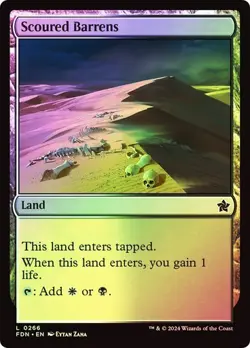 Scoured Barrens Foundations Foil MTG Magic The Gathering - Image 1