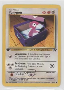 Porygon 1st Ed. Pokemon Team Rocket #48 2000 - Image 1