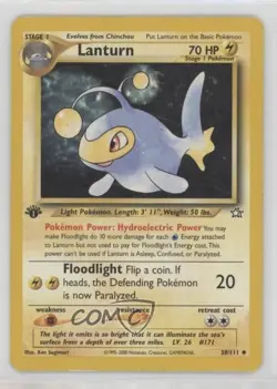 Lanturn 1st Ed. Pokemon Neo Genesis #38 2000 - Image 1