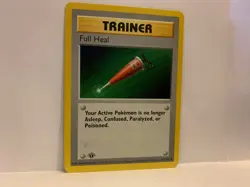 Full Heal 1st Edition Shadowless #82 Genuine 1999 Pokemon Card Game Base Set - Image 1