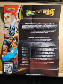 MEGA EVOLUTION TCG POKEMON CARD OFFICIAL COMPLETE SPANISH SET SHEET 2025 - Image 1