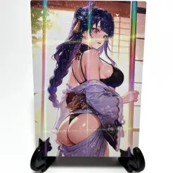 Genshin Impact Raiden Shogun Sexy Anime Waifu Girl Lewd Goddess Story ACG Card - Image 2