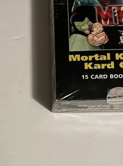 1992 Brady Games Mortal Kombat Kard Game Box Red Border 15 Card Booster Packs - Image 2