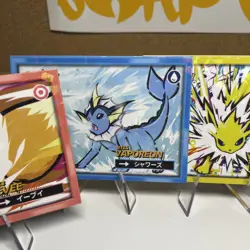 Eevee with 3 evolutions Cracked Ice Holo- Flash Edition Safari 2025 Pokemon Card - Image 3