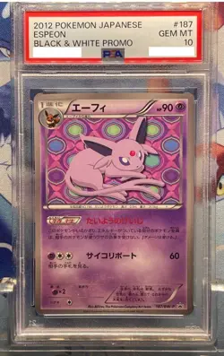 PSA 10 Espeon 187/BW-P Black & White Promo 2012 Japanese Pokemon Card Graded - Image 1
