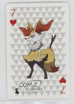 Braixen (7 of Hearts) Pokemon Yveltal Playing Card #7H - Image 1