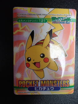 Pokemon Bandai Promo Waterproof Bathroom Menko Card Shining Pikachu #15 - Image 1