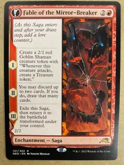 MTG 1x Fable of the Mirror-Breaker # 141 Kamigawa: Neon Dynasty Magic the x1 NM - Image 1