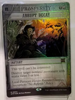 Abrupt Decay Outlaws of Thunder Junction: Breaking News Foil - MTG RARE - Image 1