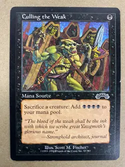 MTG 1x Culling the Weak # 55 Exodus Pauper Legacy Magic the Gathering Card x1 LP - Image 1