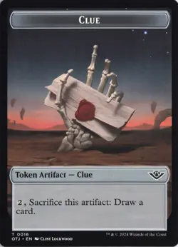 Clue Token Outlaws of Thunder Junction NM 16 OTJ MTG - Image 1