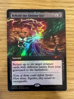 MTG Spider-man Behold The Sinister Six Magic Promo Card Foil Pax West 2025 - Image 3