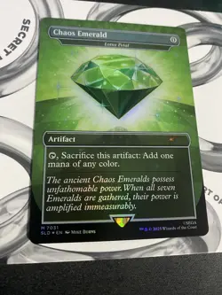Chaos Emerald (Lotus Petal) Green 7031 Secret Lair Drop Sonic Bonus MTG NM FOIL - Image 1