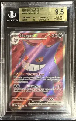 2024 Gengar Pokemon Card Temporal Forces EX Ultra Rare Full Art Bgs 9.5 Gem Mint - Image 1