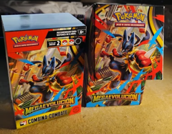MEGA EVOLUTION EMPTY TCG DISPLAY DECK + BOOSTER PACKS POKEMON BOX SPANISH - Image 3