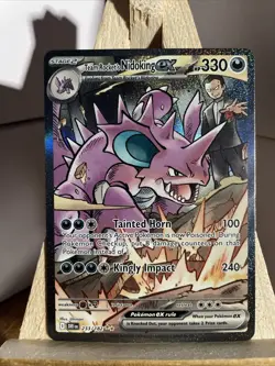 2025 Pokemon DRI EN Team Rocket’s Nidoking ex #233 Special Illustration Rare! - Image 1
