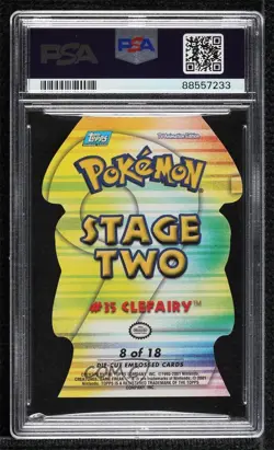 Clefairy Topps Pokemon TV Animation Edition Johto Series 1 Die-Cut Embossed 2001 - Image 2