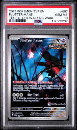 2024 POKEMON SVP EN-SV BLACK STAR PROMO #097 FLUTTER MANE PSA 10 - Image 1